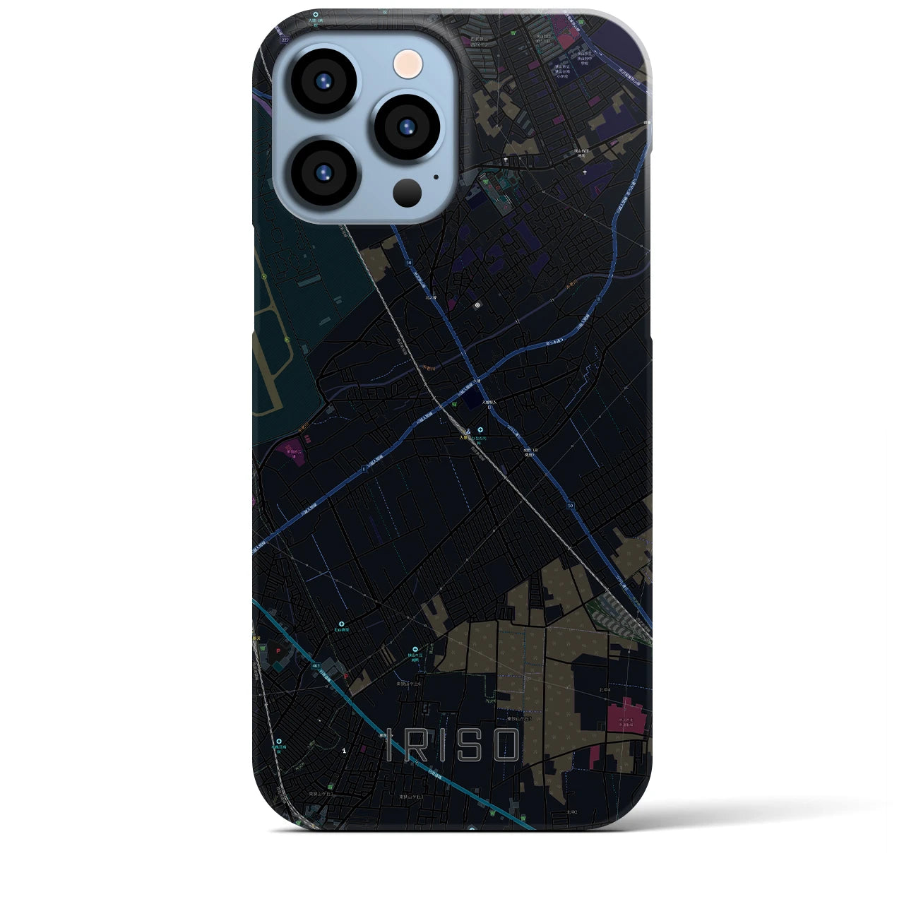 【入曽(埼玉県)】地図柄iPhoneケース(バックカバータイプ)