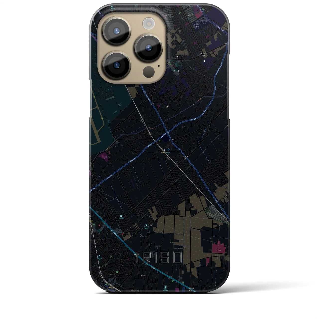 【入曽(埼玉県)】地図柄iPhoneケース(バックカバータイプ)