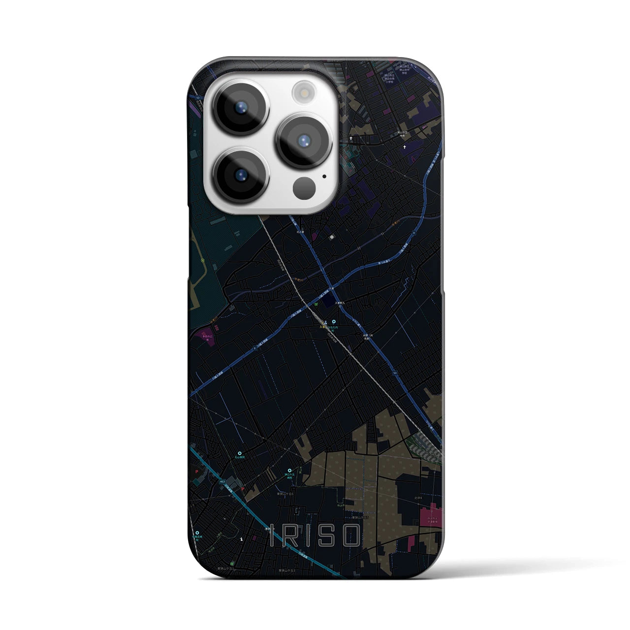 【入曽(埼玉県)】地図柄iPhoneケース(バックカバータイプ)
