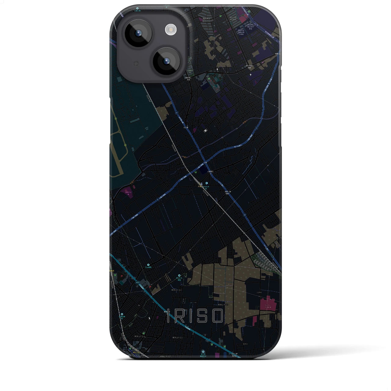 【入曽(埼玉県)】地図柄iPhoneケース(バックカバータイプ)