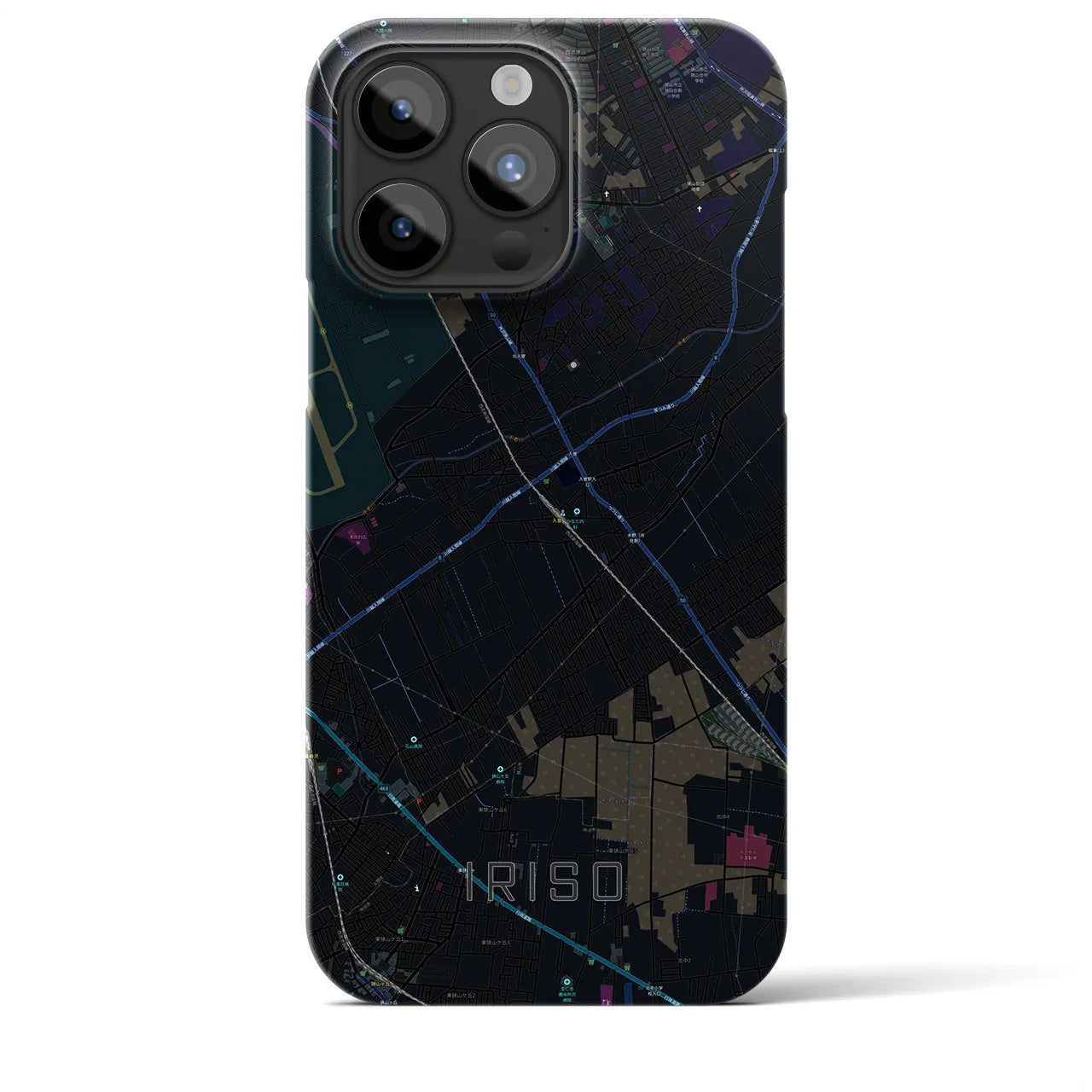 【入曽(埼玉県)】地図柄iPhoneケース(バックカバータイプ)