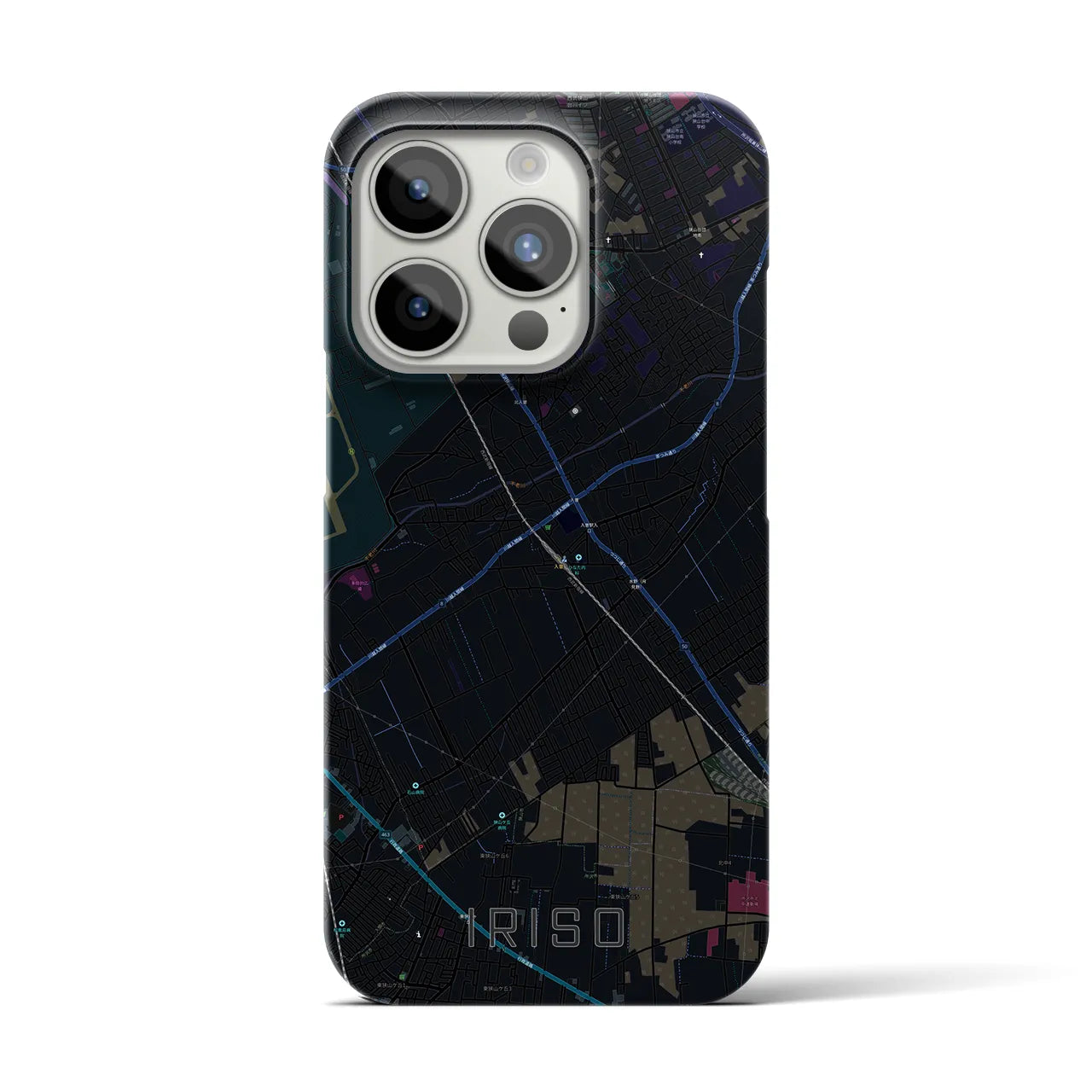 【入曽(埼玉県)】地図柄iPhoneケース(バックカバータイプ)
