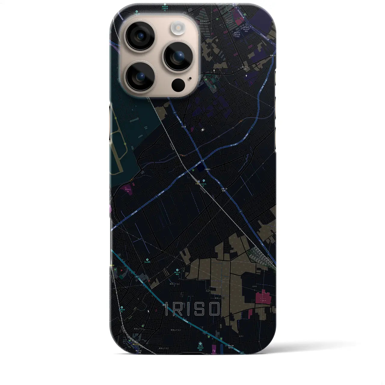 【入曽(埼玉県)】地図柄iPhoneケース(バックカバータイプ)