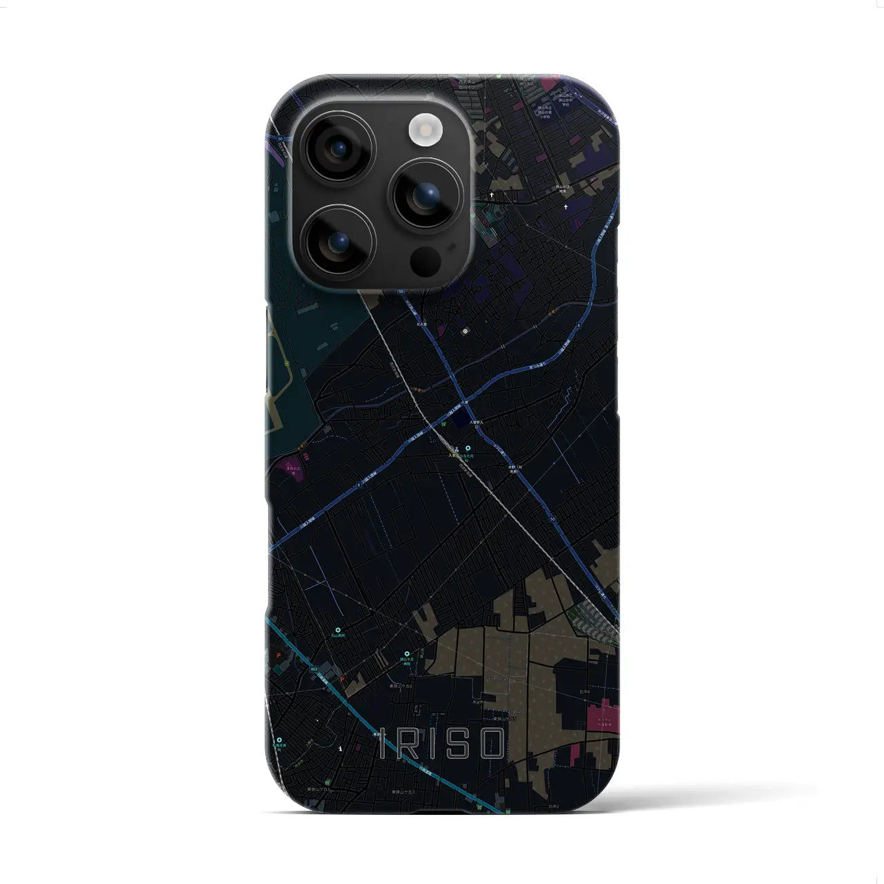 【入曽(埼玉県)】地図柄iPhoneケース(バックカバータイプ)