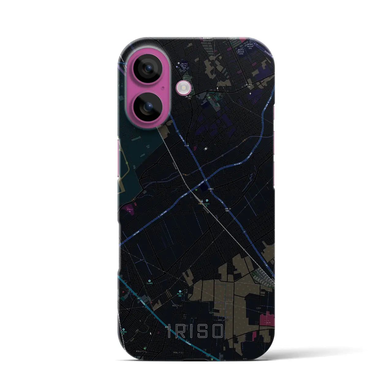 【入曽(埼玉県)】地図柄iPhoneケース(バックカバータイプ)