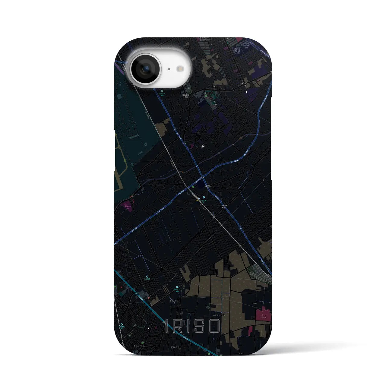 【入曽(埼玉県)】地図柄iPhoneケース(バックカバータイプ)