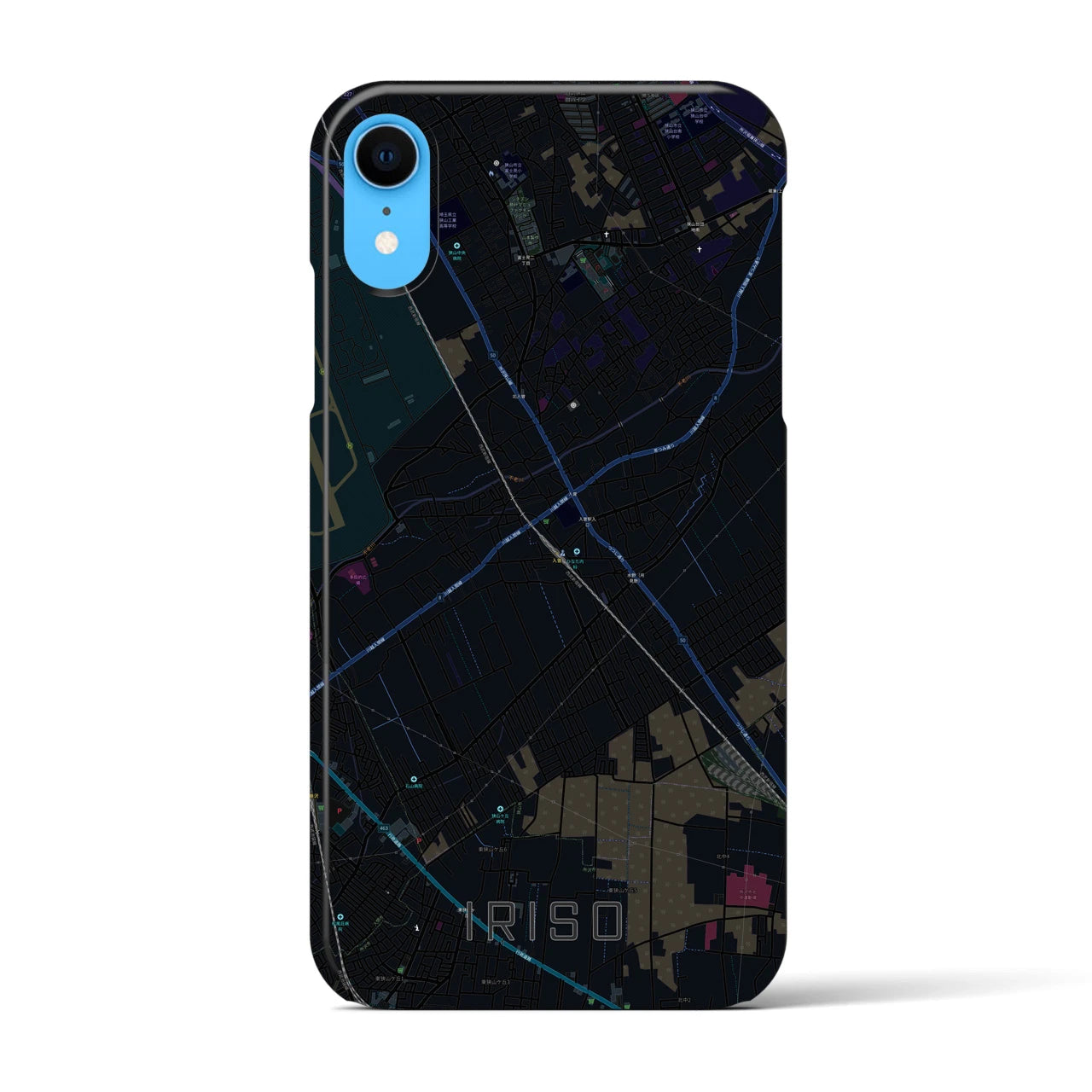 【入曽(埼玉県)】地図柄iPhoneケース(バックカバータイプ)
