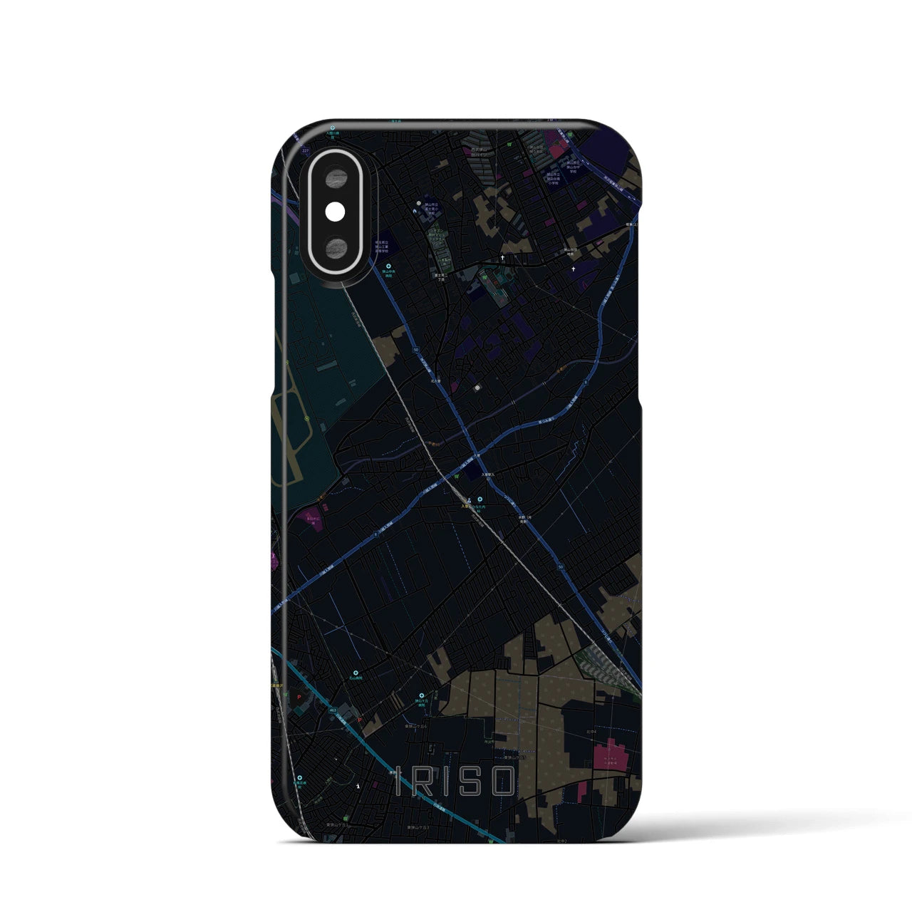 【入曽(埼玉県)】地図柄iPhoneケース(バックカバータイプ)