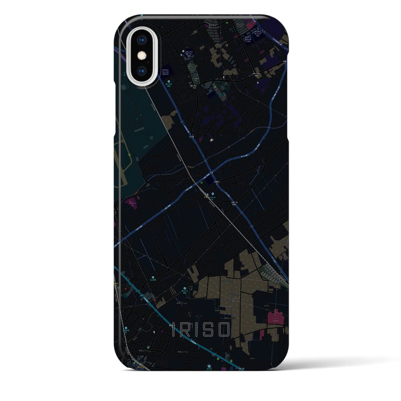 【入曽(埼玉県)】地図柄iPhoneケース(バックカバータイプ)