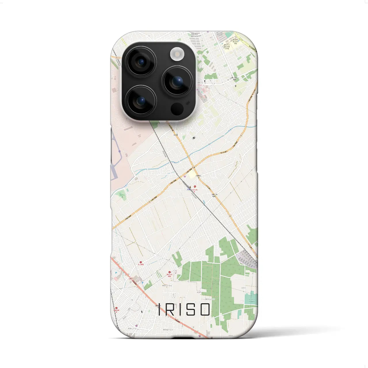 【入曽(埼玉県)】地図柄iPhoneケース(バックカバータイプ)