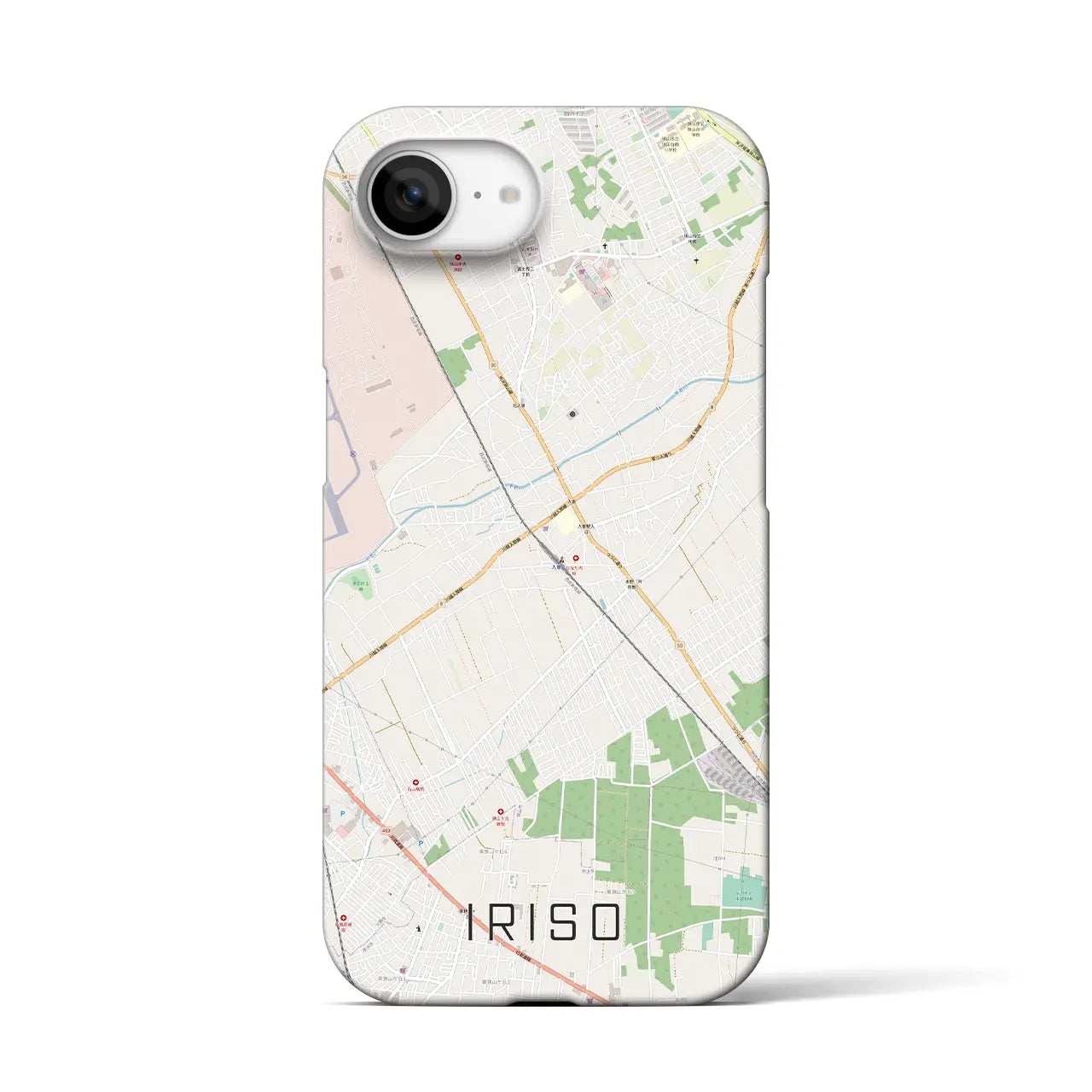 【入曽(埼玉県)】地図柄iPhoneケース(バックカバータイプ)