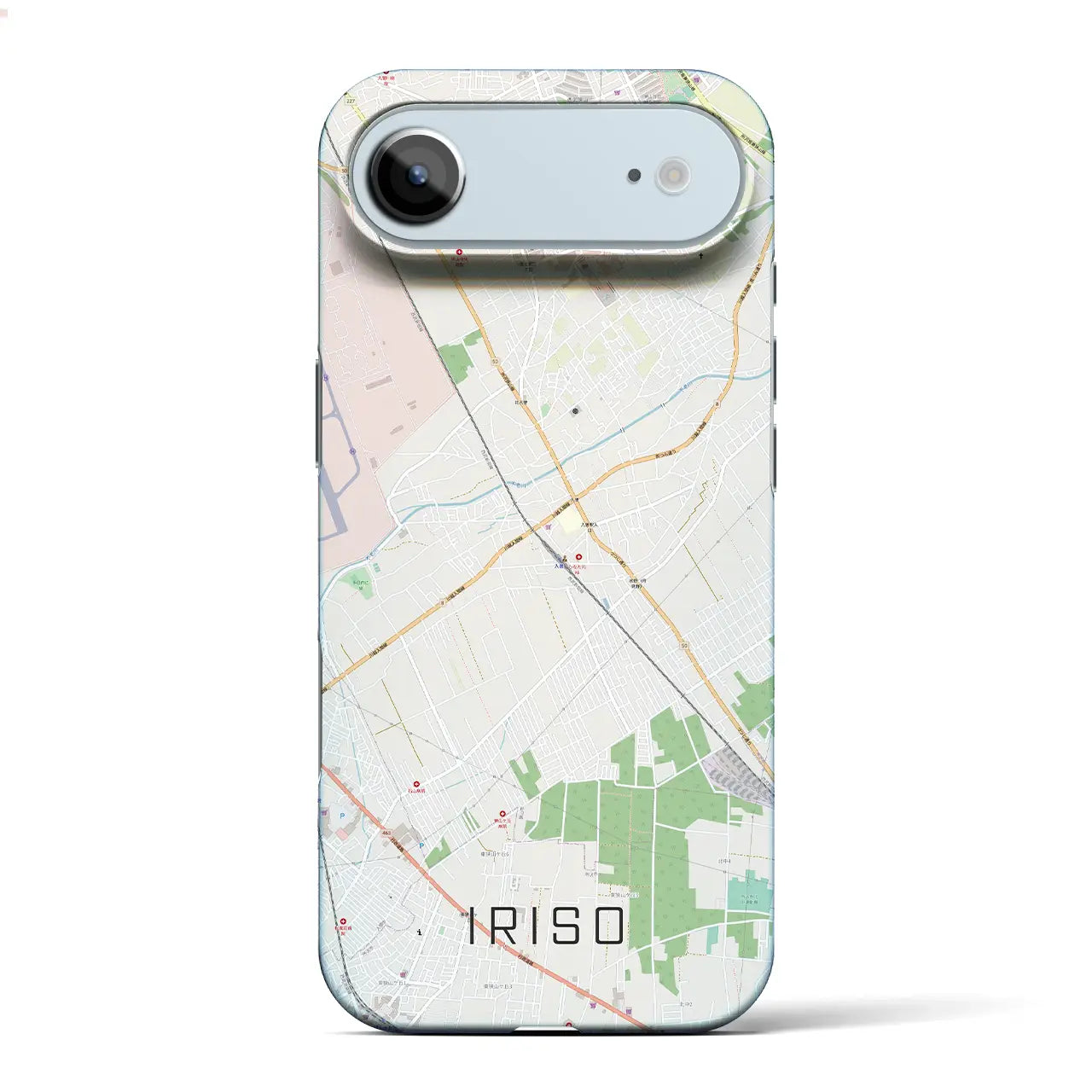 【入曽(埼玉県)】地図柄iPhoneケース(バックカバータイプ)