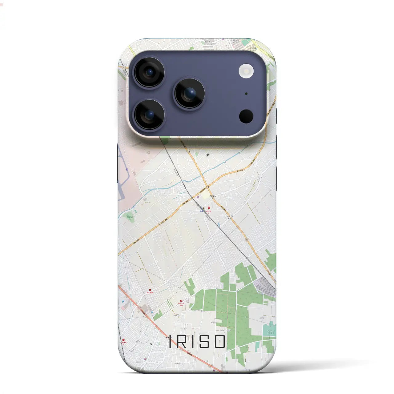 【入曽(埼玉県)】地図柄iPhoneケース(バックカバータイプ)