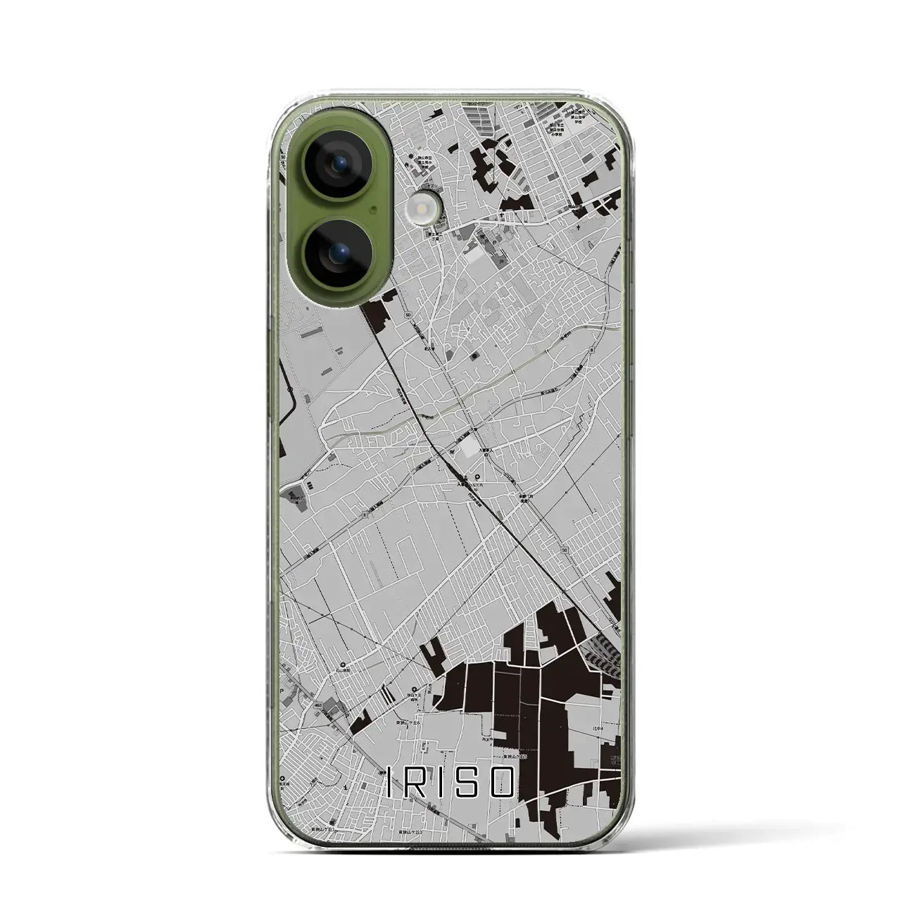 【入曽(埼玉県)】地図柄iPhoneケース(クリアタイプ)