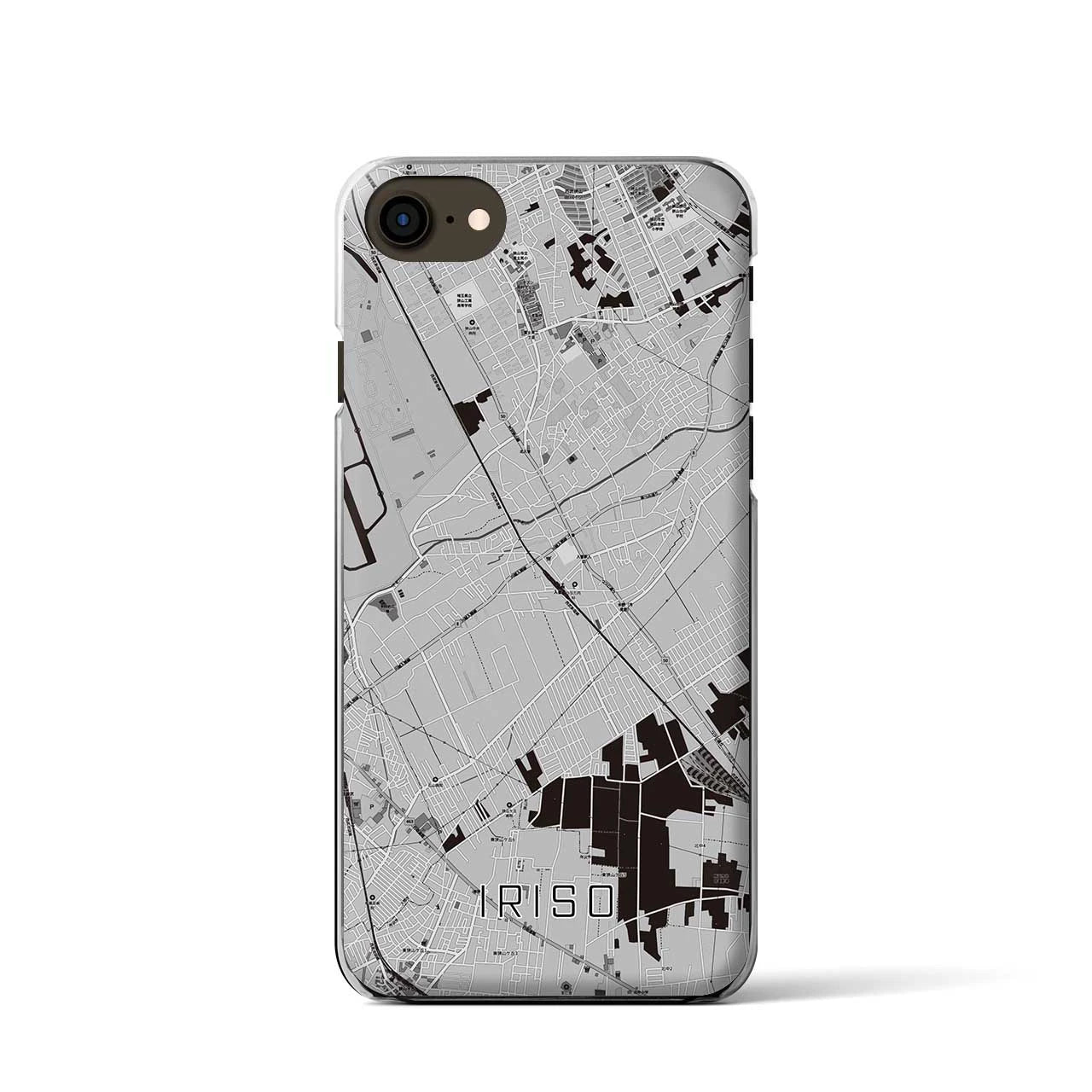 【入曽(埼玉県)】地図柄iPhoneケース(クリアタイプ)