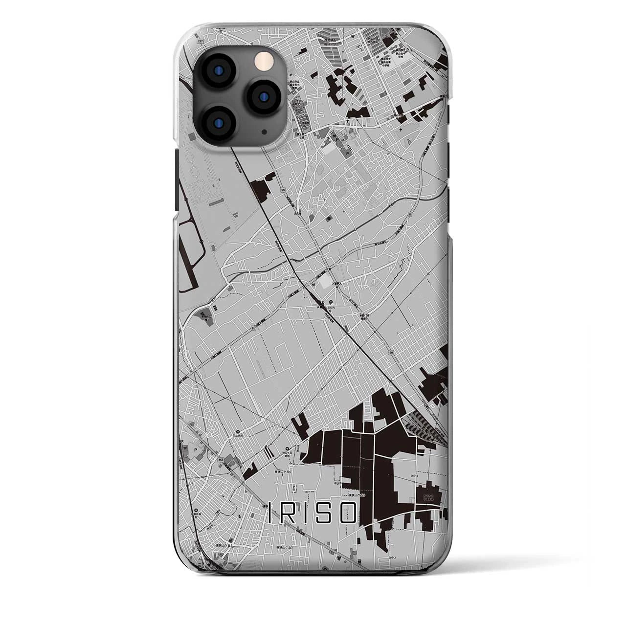 【入曽(埼玉県)】地図柄iPhoneケース(クリアタイプ)