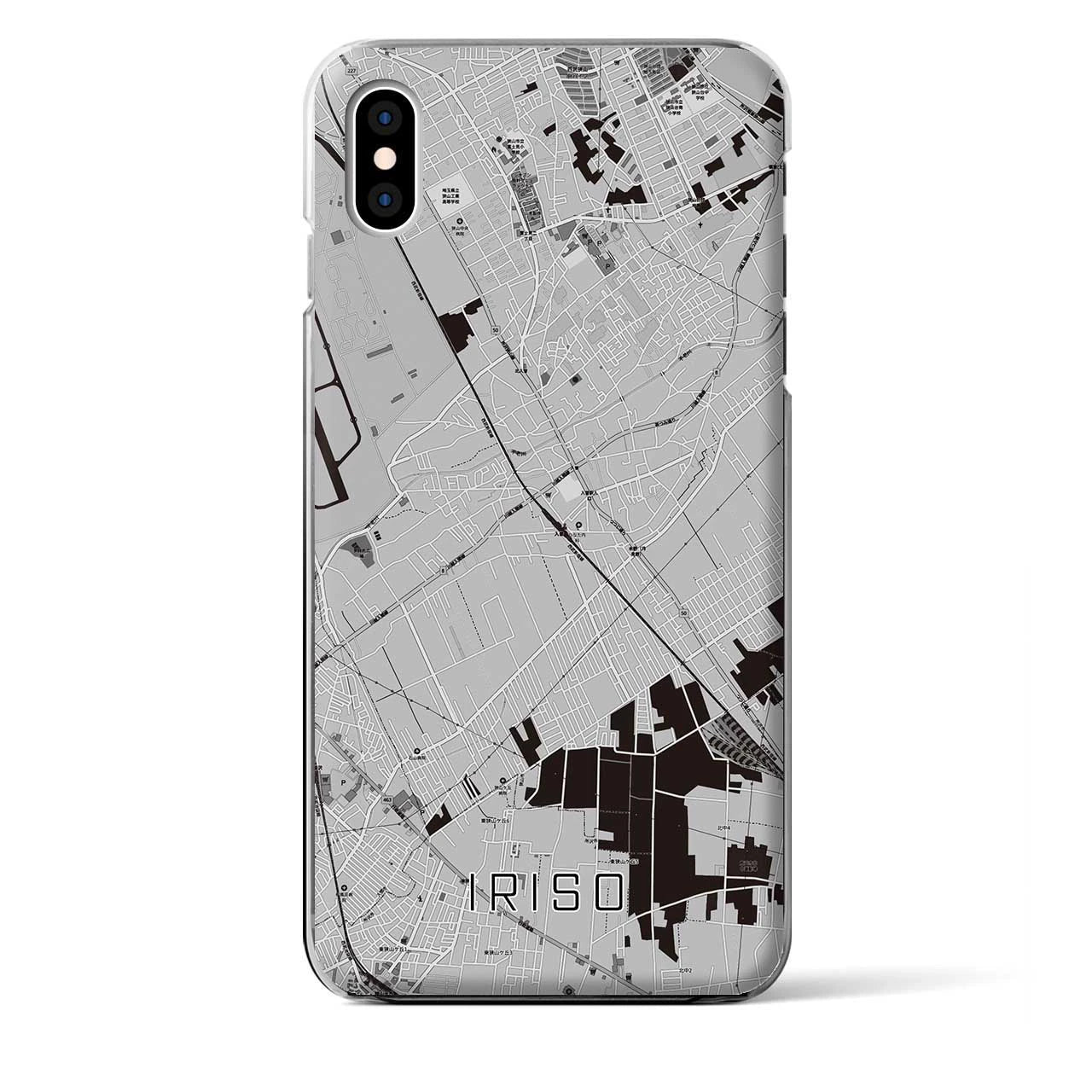 【入曽(埼玉県)】地図柄iPhoneケース(クリアタイプ)