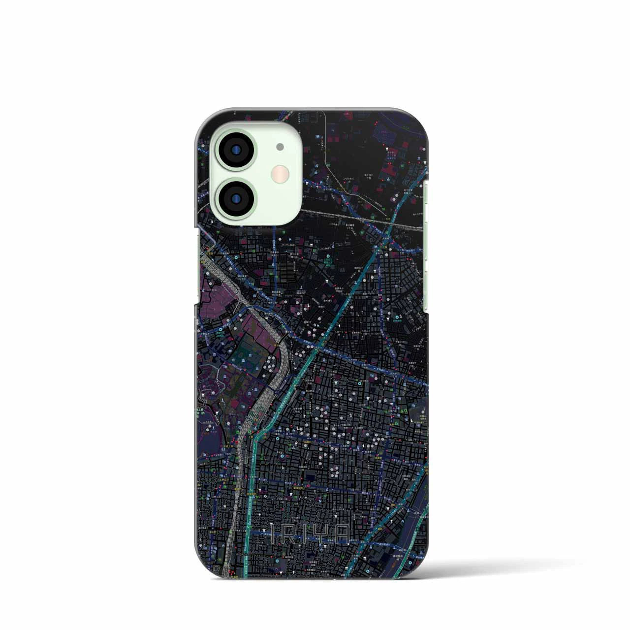 【入谷(東京都)】地図柄iPhoneケース(バックカバータイプ)