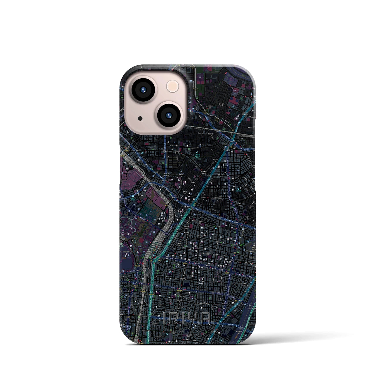 【入谷(東京都)】地図柄iPhoneケース(バックカバータイプ)