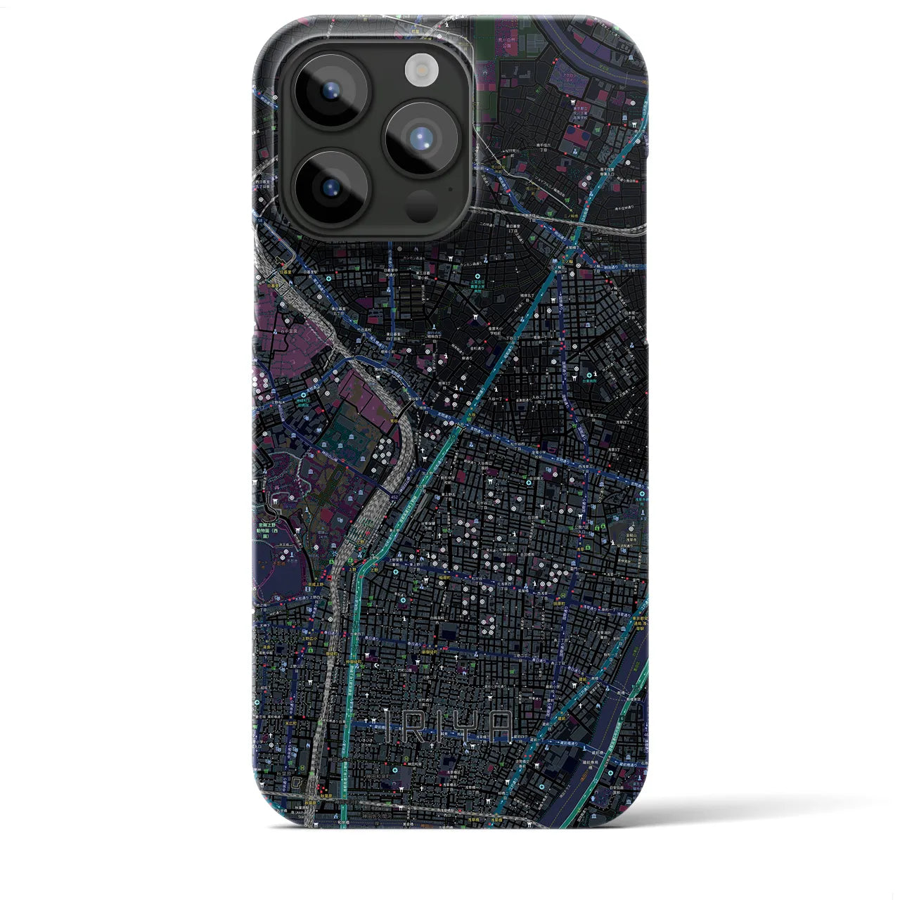 【入谷(東京都)】地図柄iPhoneケース(バックカバータイプ)