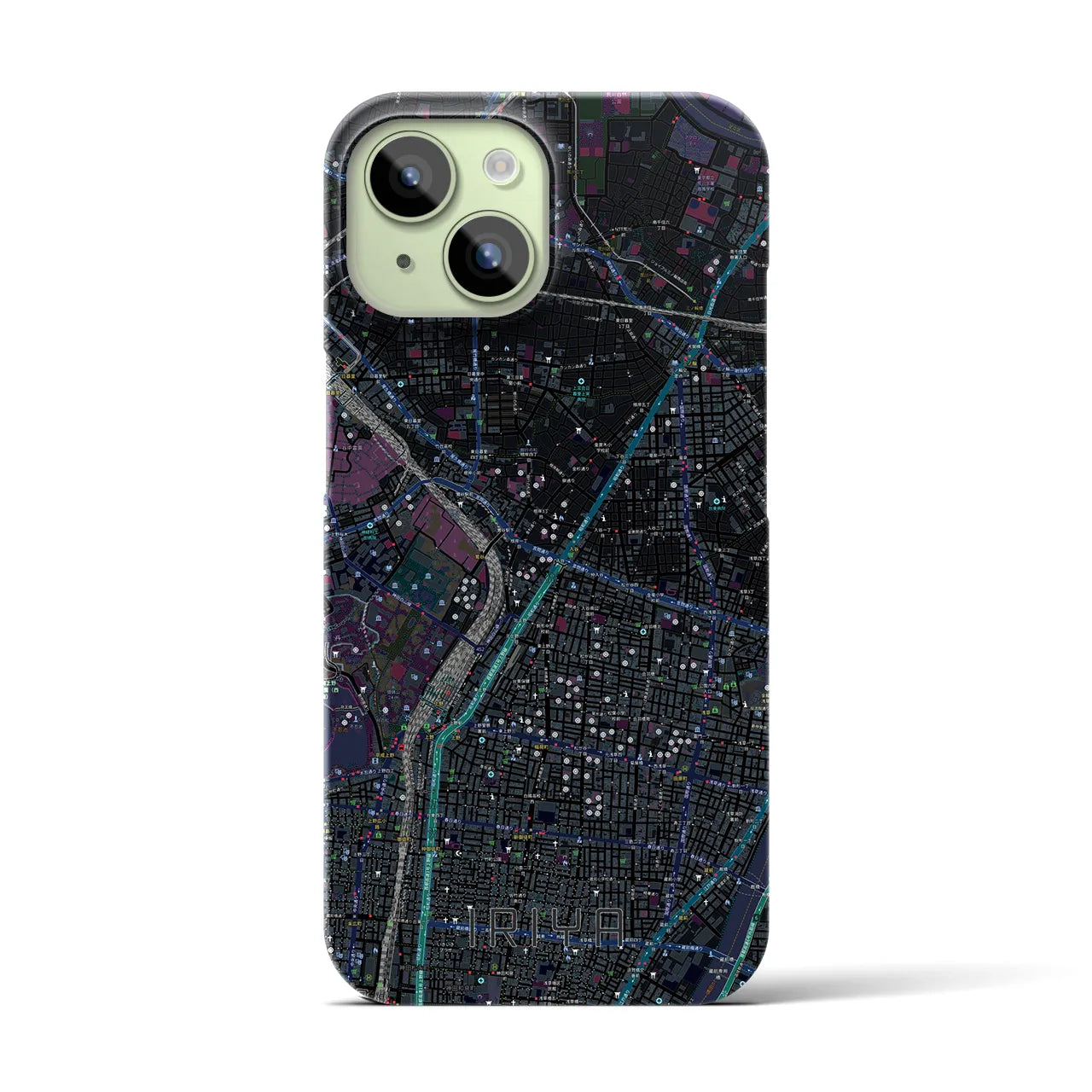 【入谷(東京都)】地図柄iPhoneケース(バックカバータイプ)