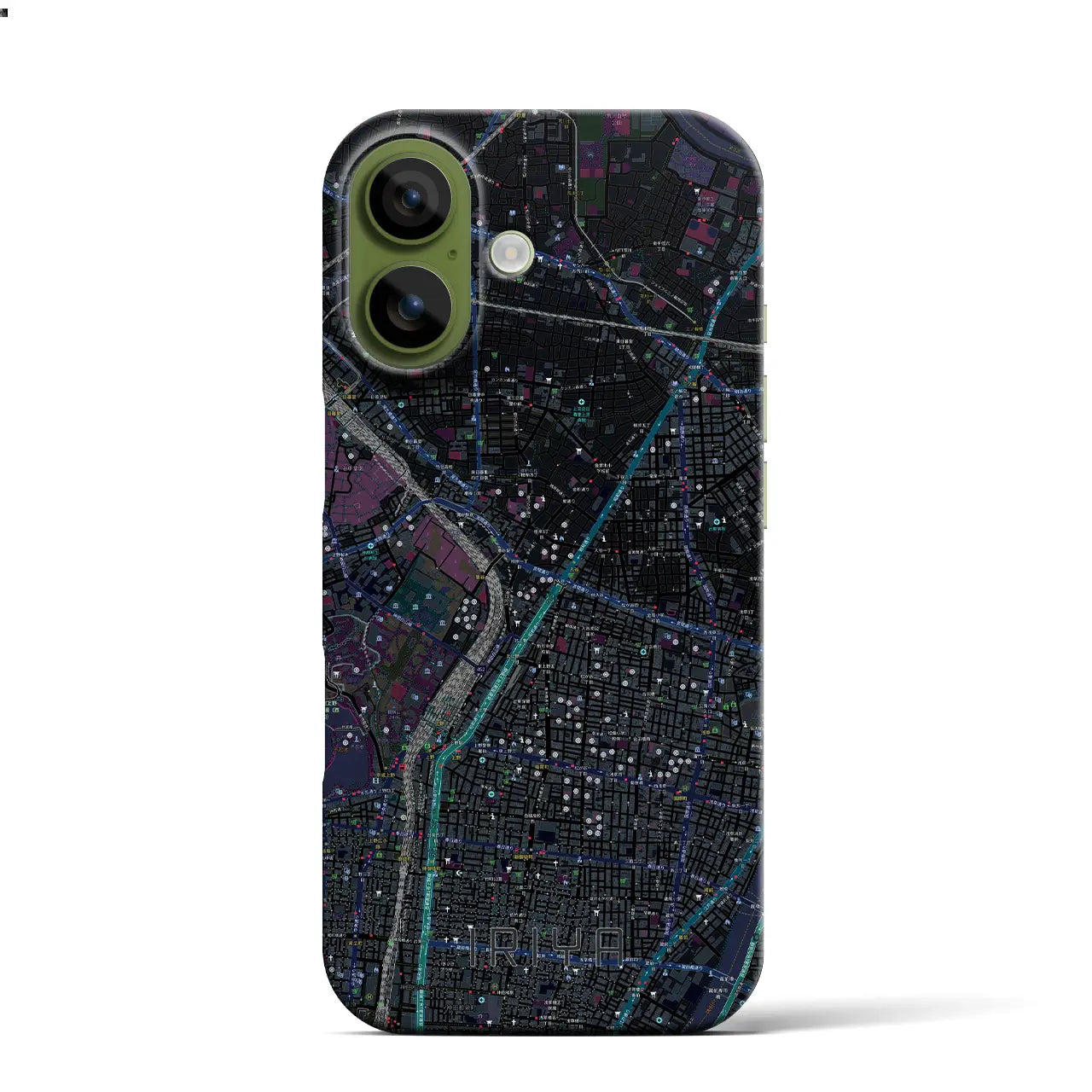 【入谷(東京都)】地図柄iPhoneケース(バックカバータイプ)