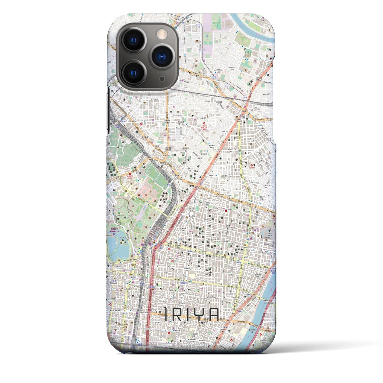【入谷(東京都)】地図柄iPhoneケース(バックカバータイプ)