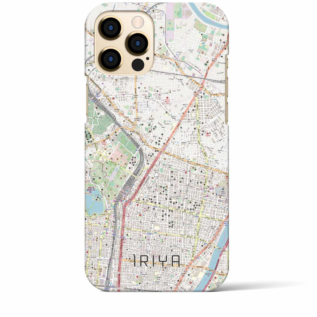 【入谷(東京都)】地図柄iPhoneケース(バックカバータイプ)