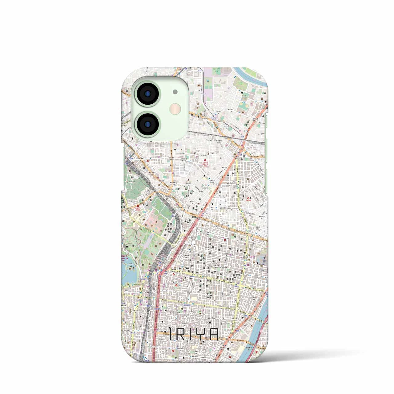 【入谷(東京都)】地図柄iPhoneケース(バックカバータイプ)