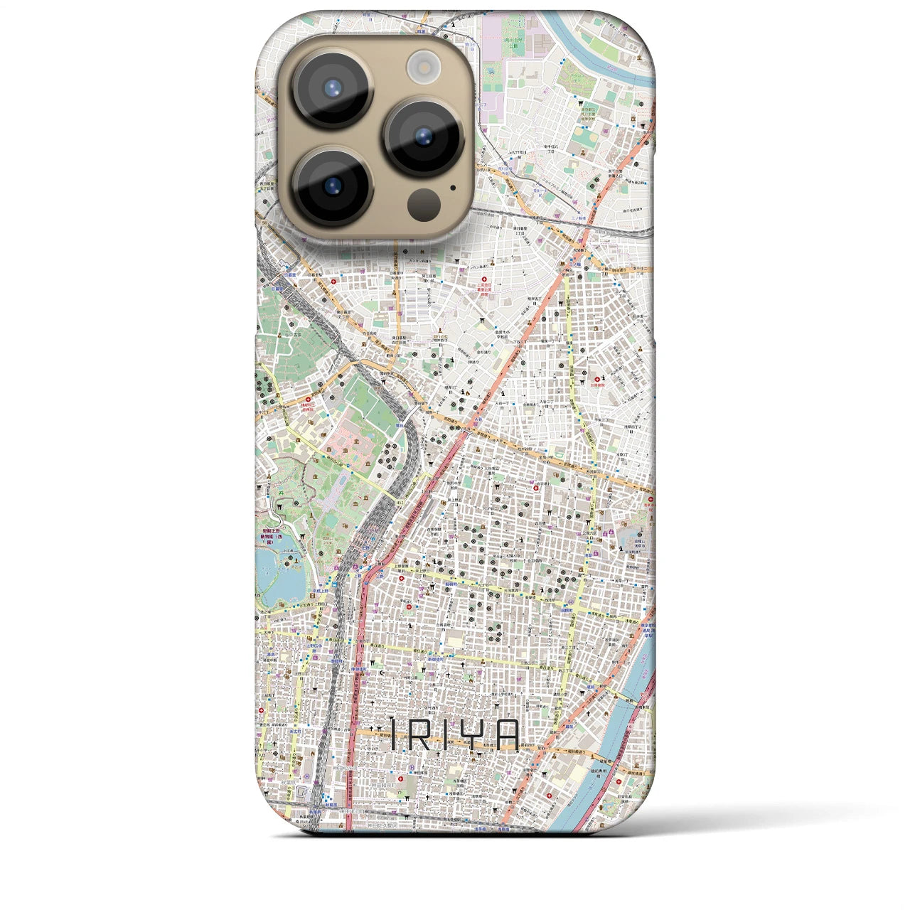 【入谷(東京都)】地図柄iPhoneケース(バックカバータイプ)