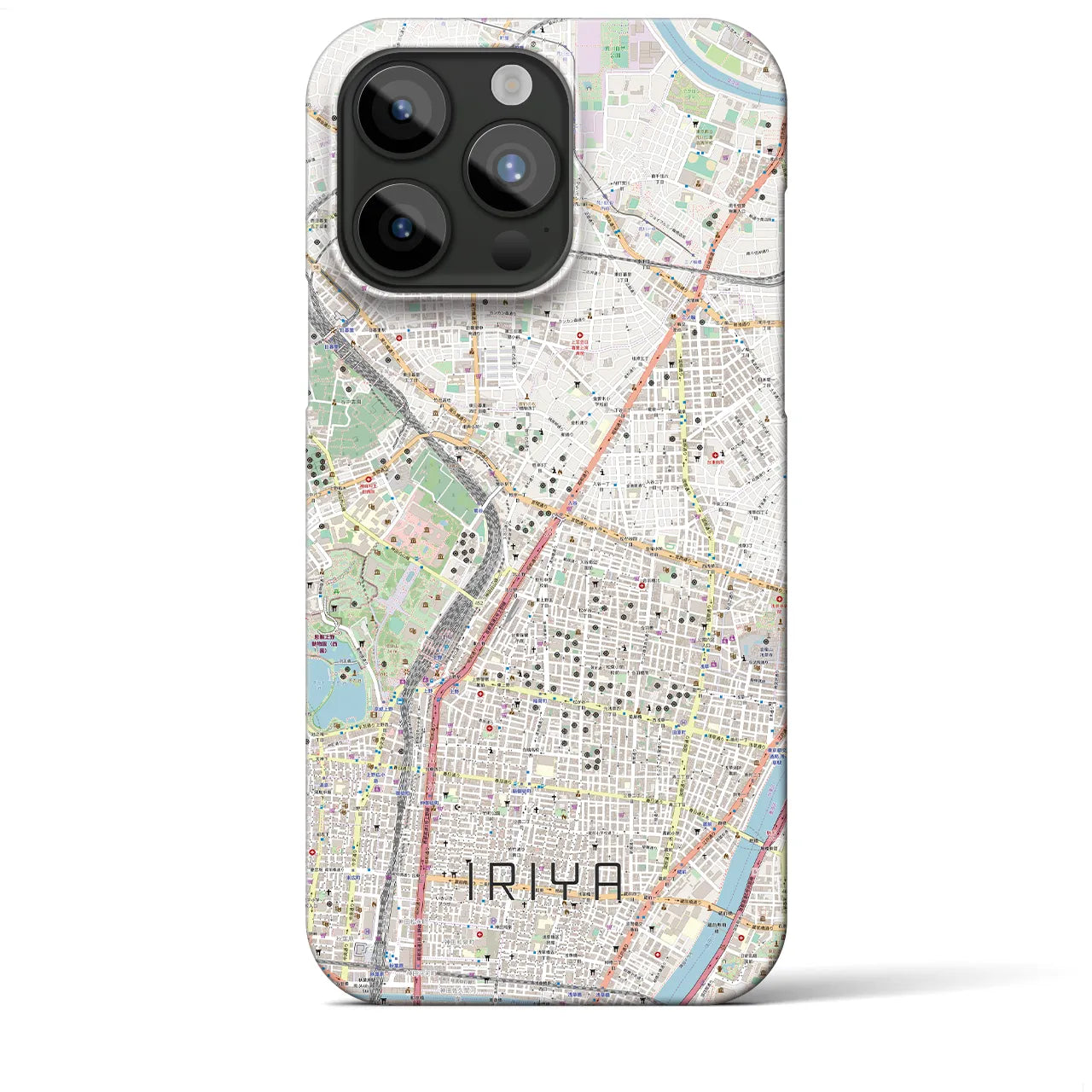 【入谷(東京都)】地図柄iPhoneケース(バックカバータイプ)