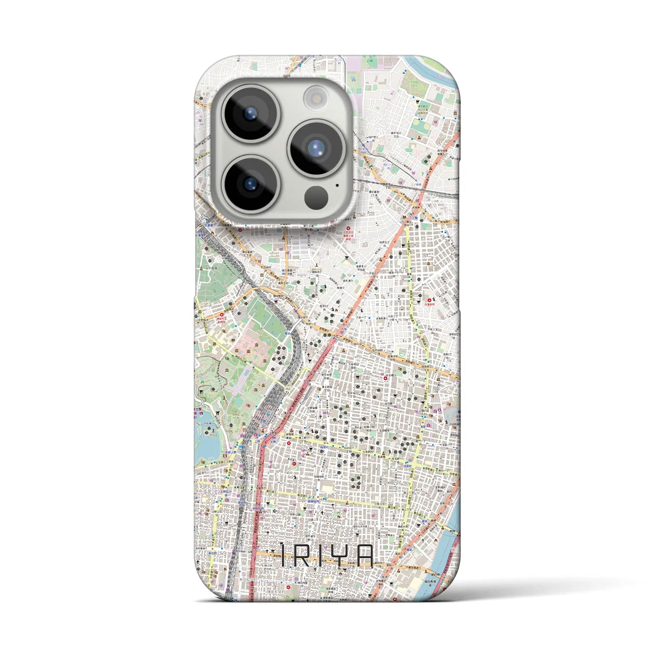 【入谷(東京都)】地図柄iPhoneケース(バックカバータイプ)
