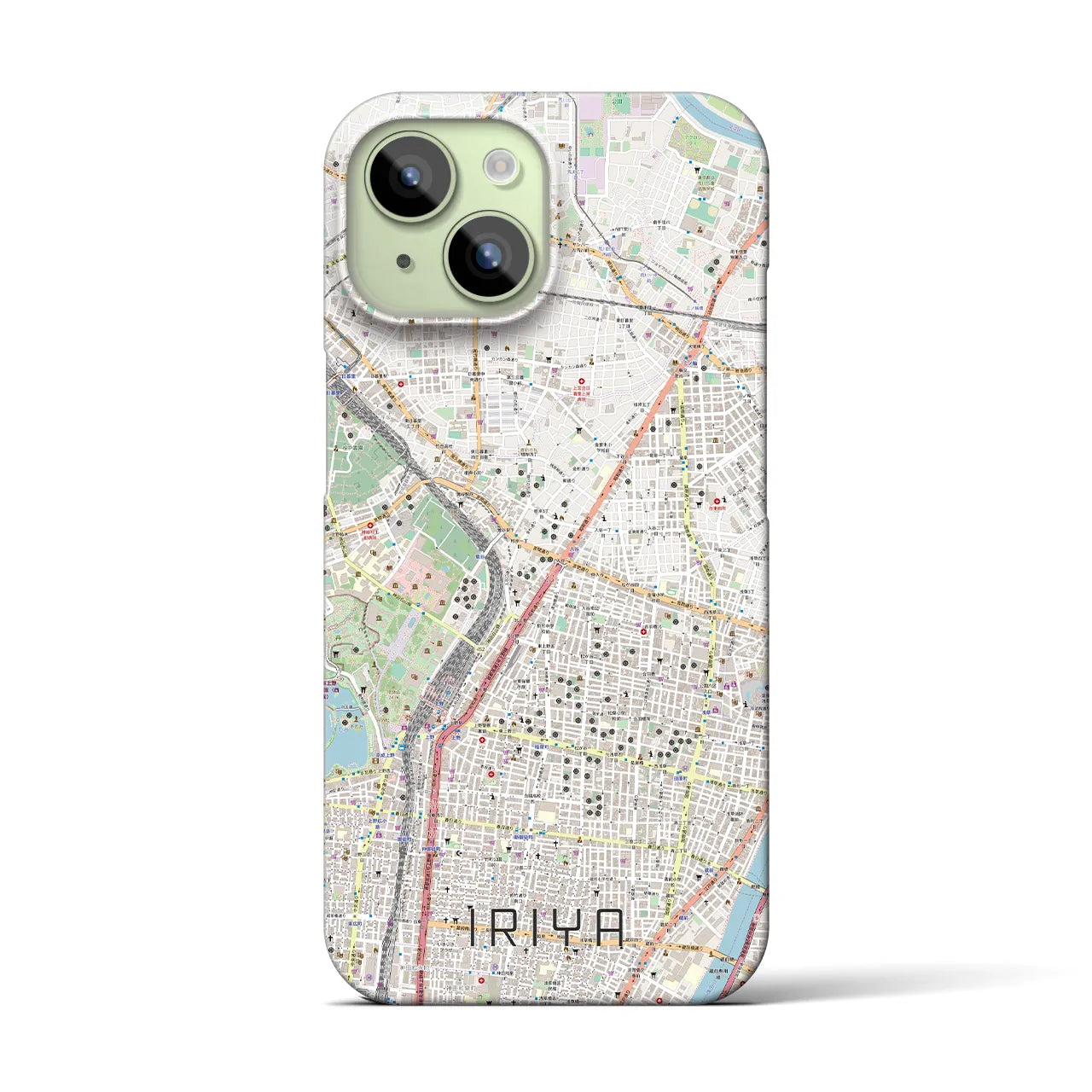 【入谷(東京都)】地図柄iPhoneケース(バックカバータイプ)