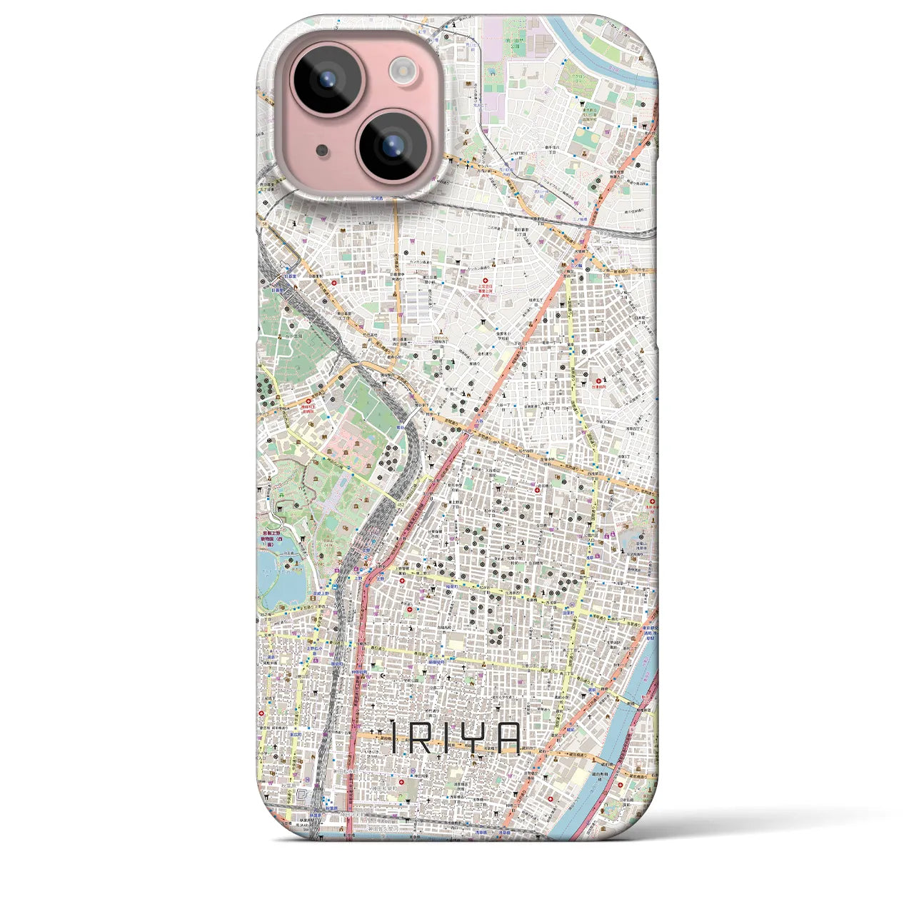 【入谷(東京都)】地図柄iPhoneケース(バックカバータイプ)