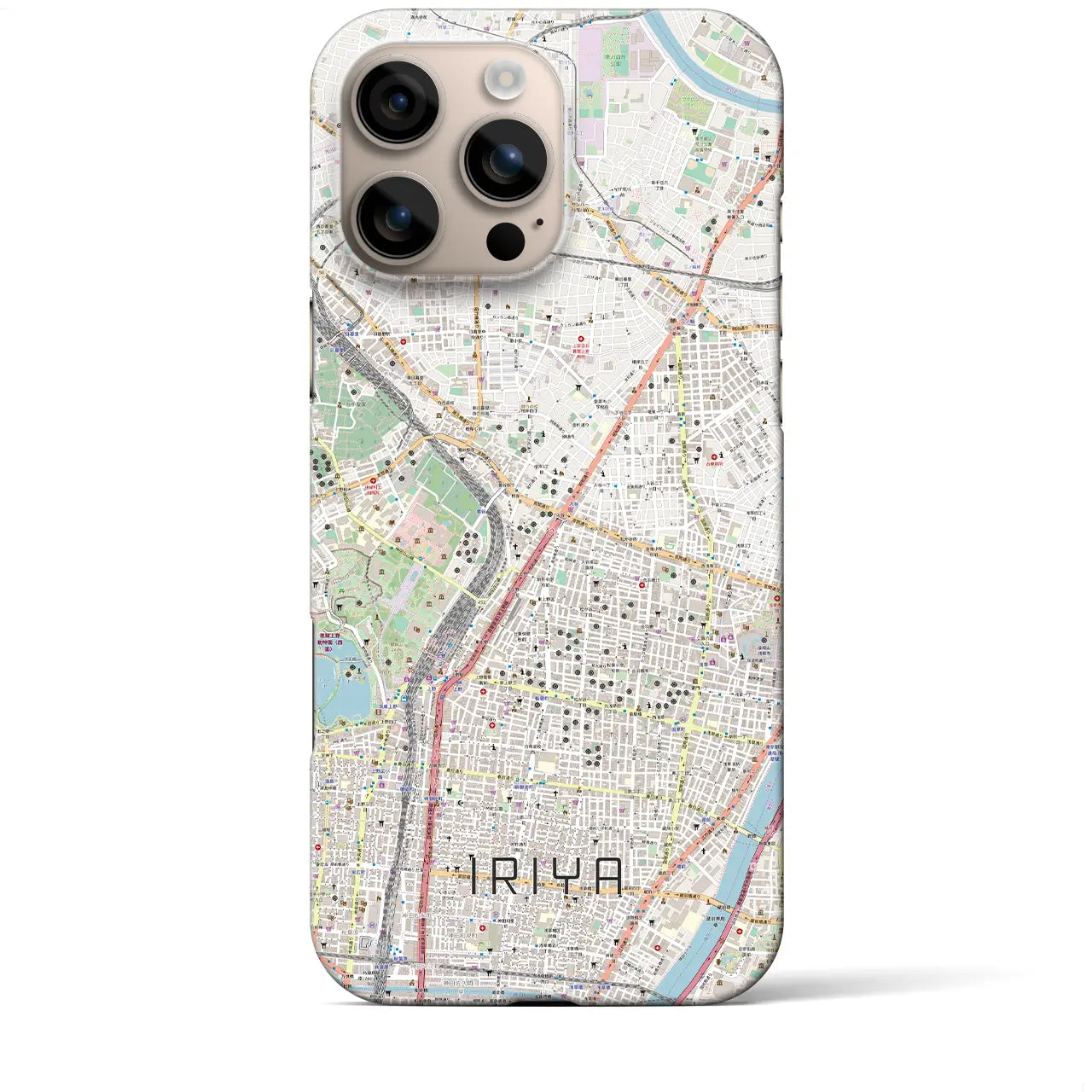 【入谷(東京都)】地図柄iPhoneケース(バックカバータイプ)