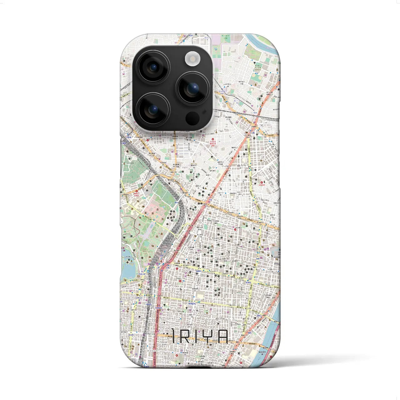 【入谷(東京都)】地図柄iPhoneケース(バックカバータイプ)