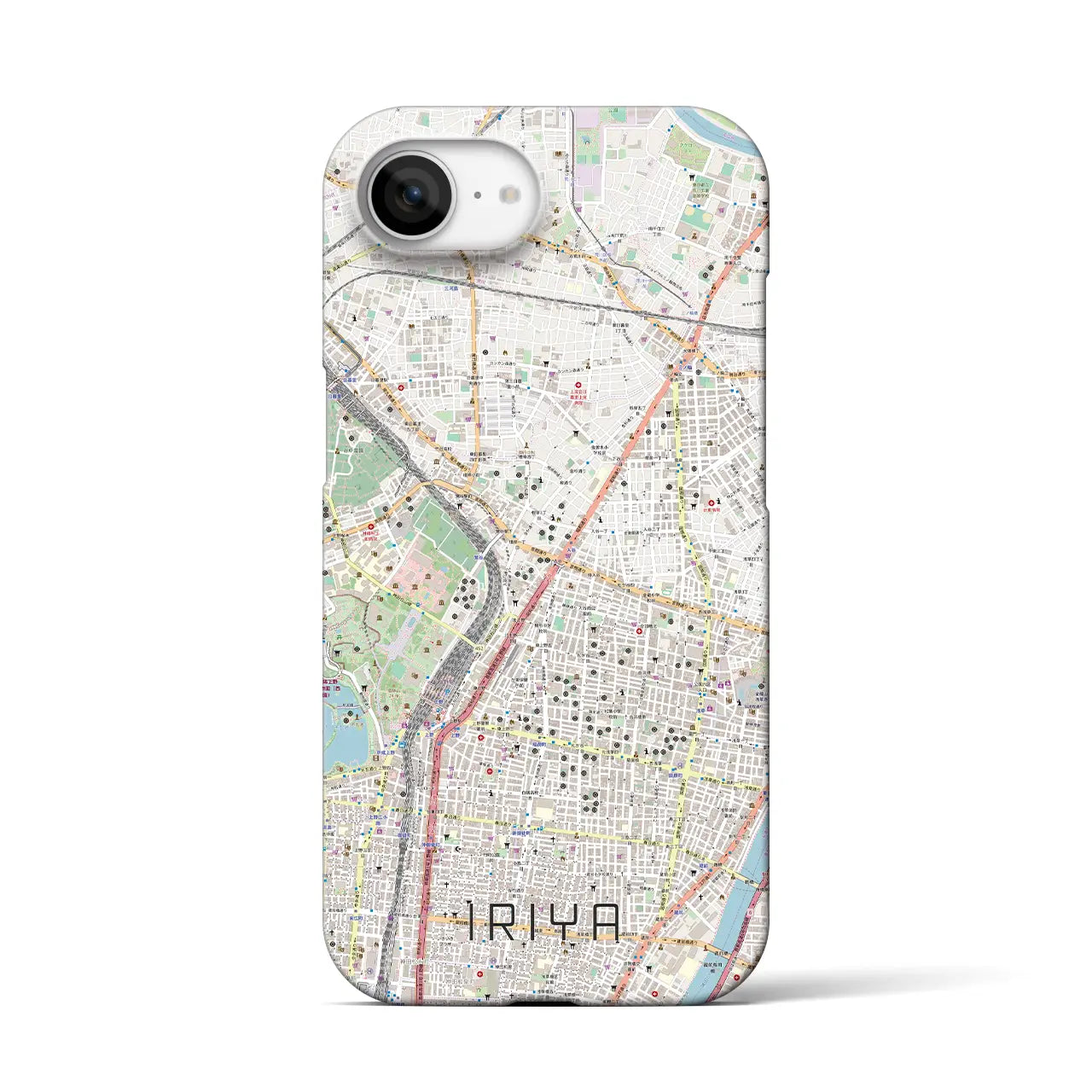 【入谷(東京都)】地図柄iPhoneケース(バックカバータイプ)