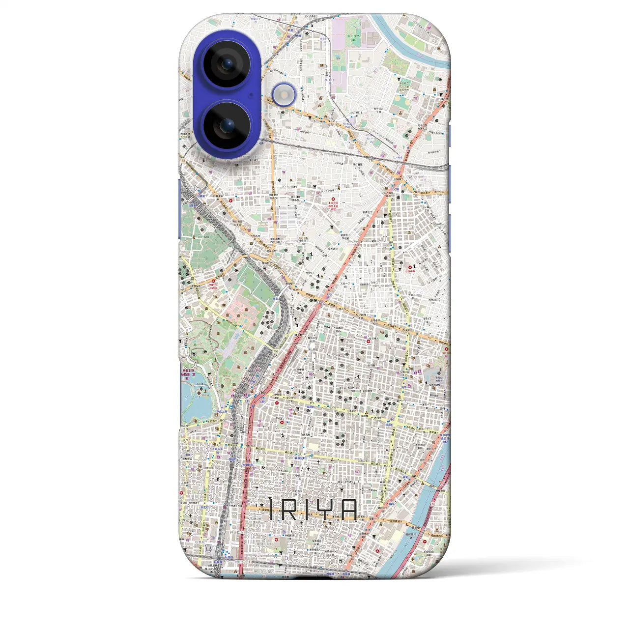 【入谷(東京都)】地図柄iPhoneケース(バックカバータイプ)ナチュラル・iPhone 16 Pro Max 用