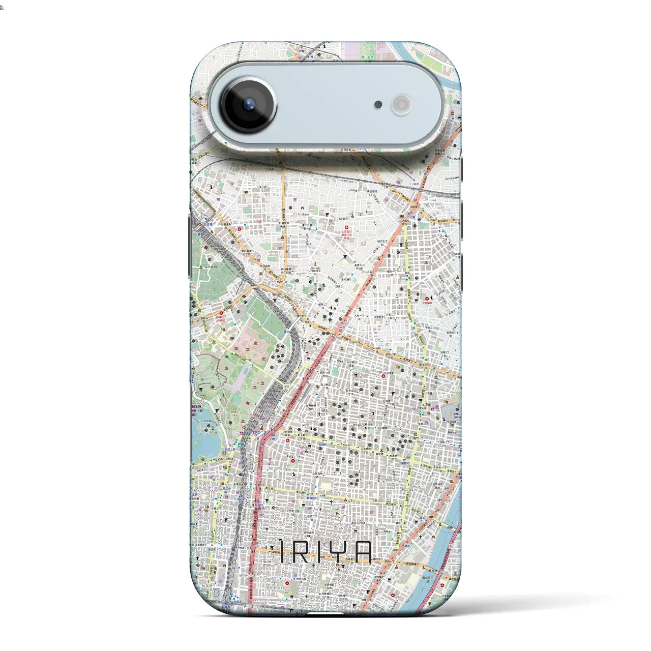 【入谷(東京都)】地図柄iPhoneケース(バックカバータイプ)