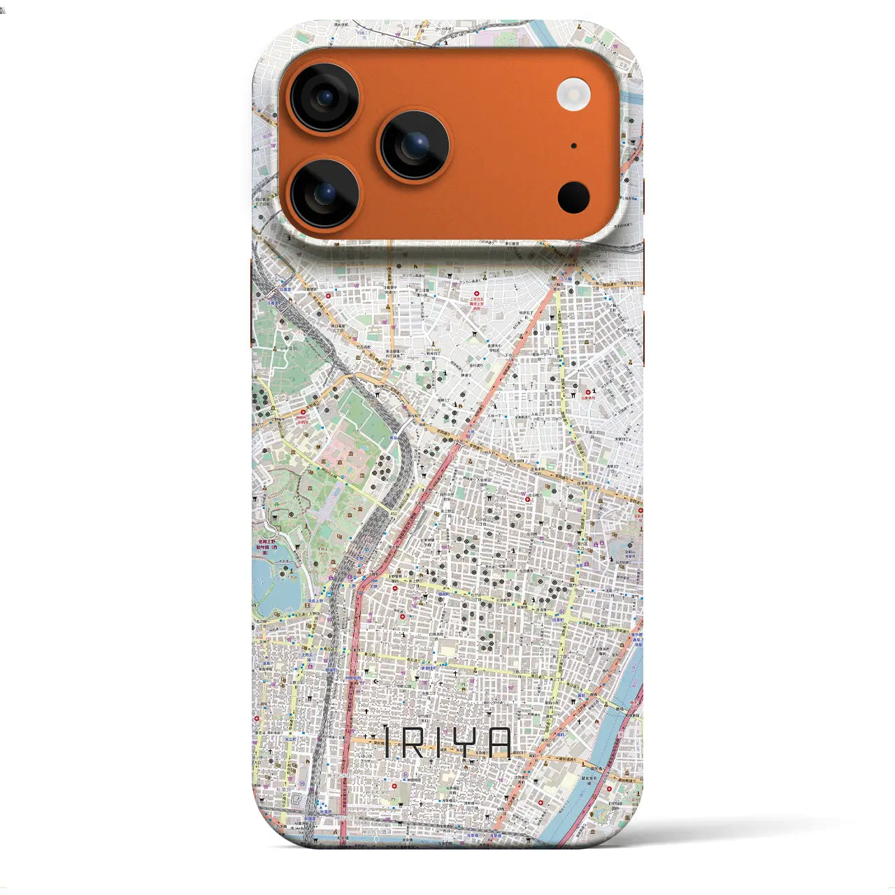 【入谷(東京都)】地図柄iPhoneケース(バックカバータイプ)