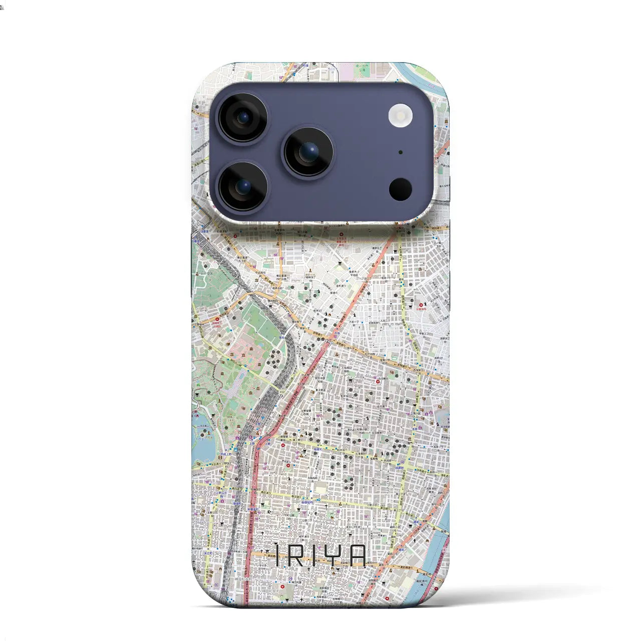 【入谷(東京都)】地図柄iPhoneケース(バックカバータイプ)