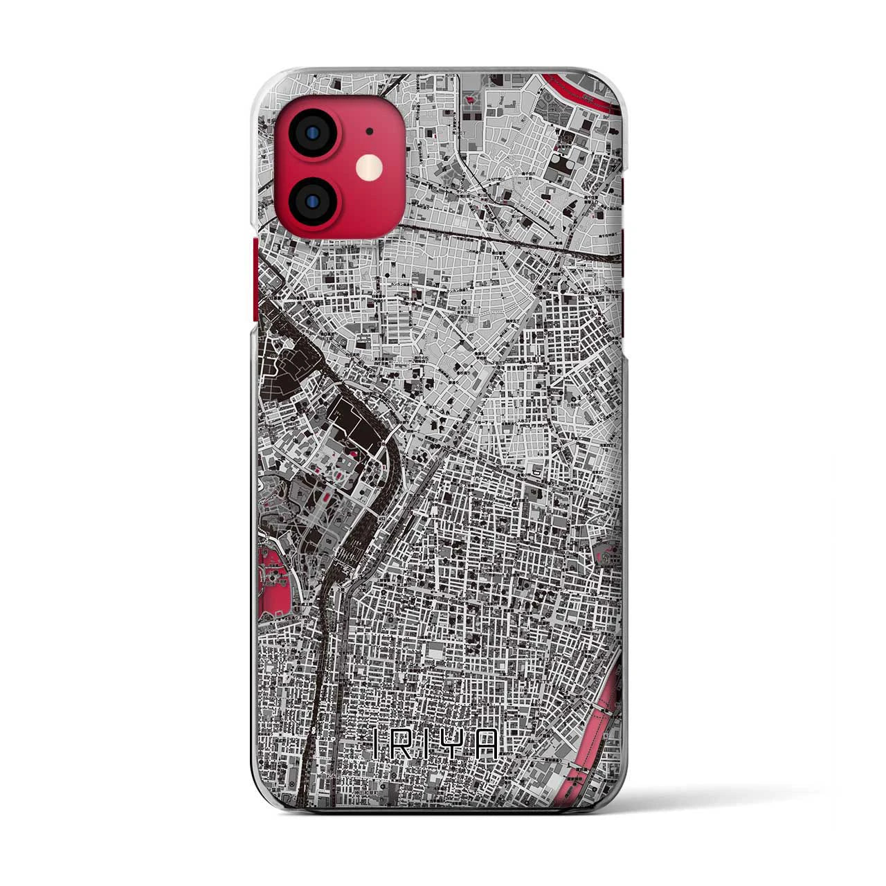 【入谷(東京都)】地図柄iPhoneケース(クリアタイプ)
