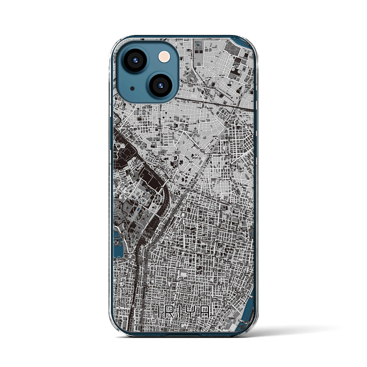 【入谷(東京都)】地図柄iPhoneケース(クリアタイプ)