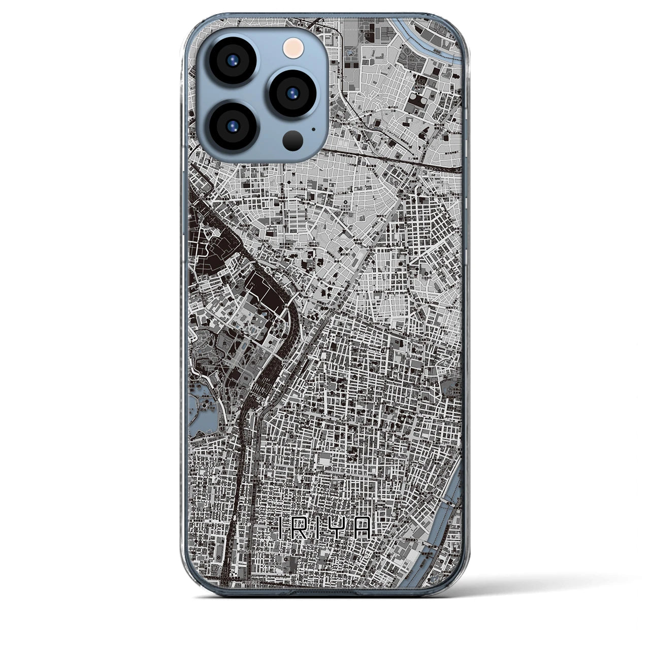 【入谷(東京都)】地図柄iPhoneケース(クリアタイプ)