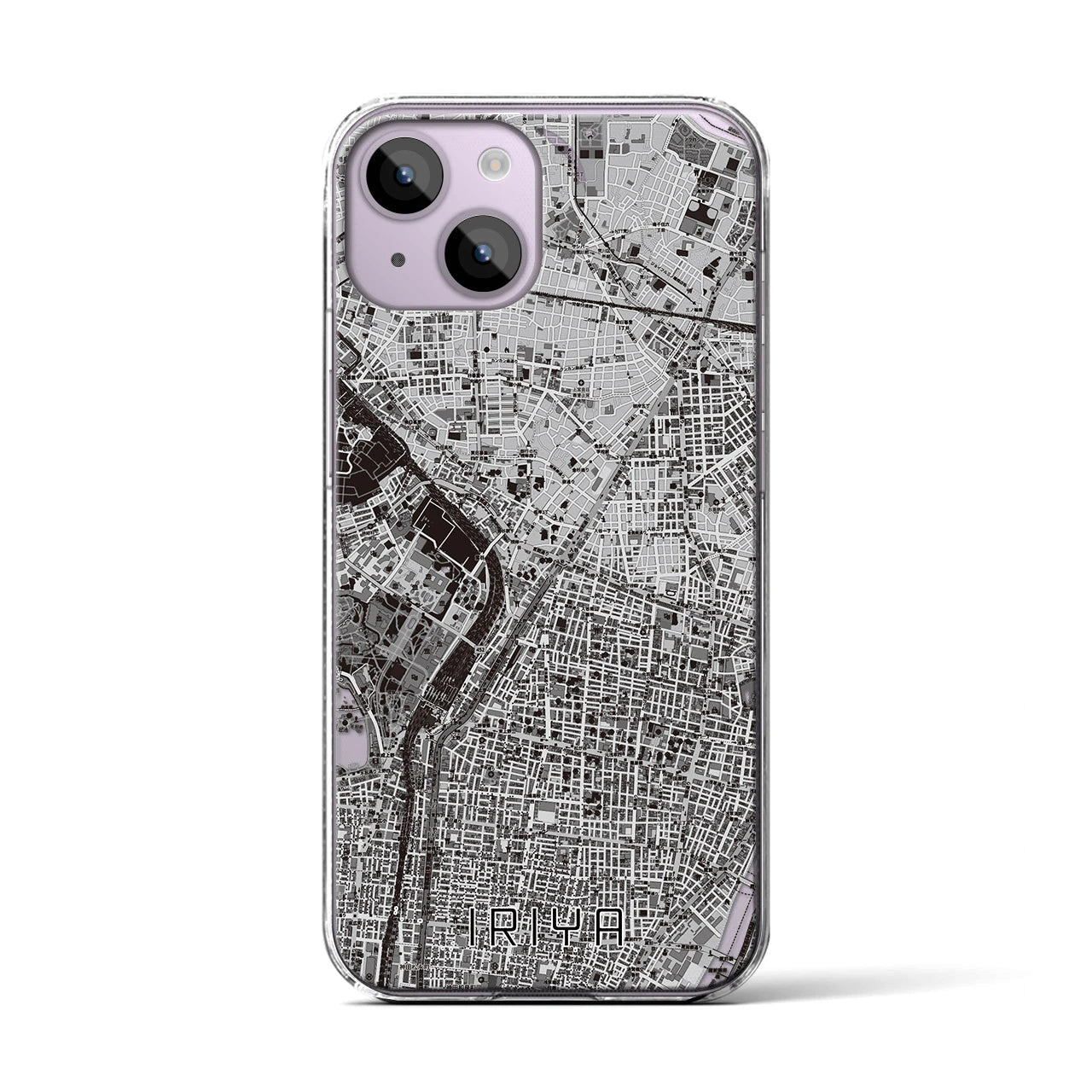 【入谷(東京都)】地図柄iPhoneケース(クリアタイプ)