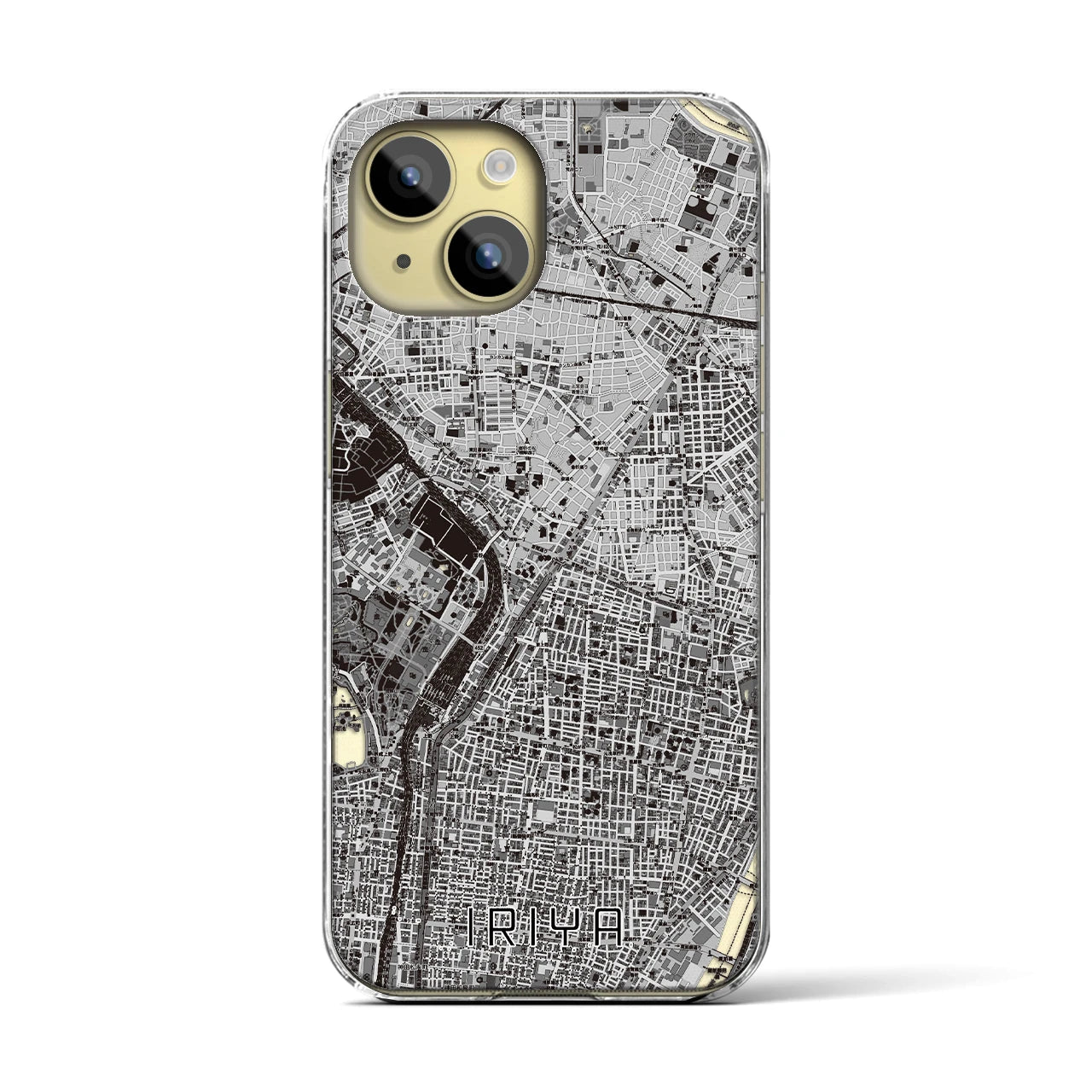 【入谷(東京都)】地図柄iPhoneケース(クリアタイプ)