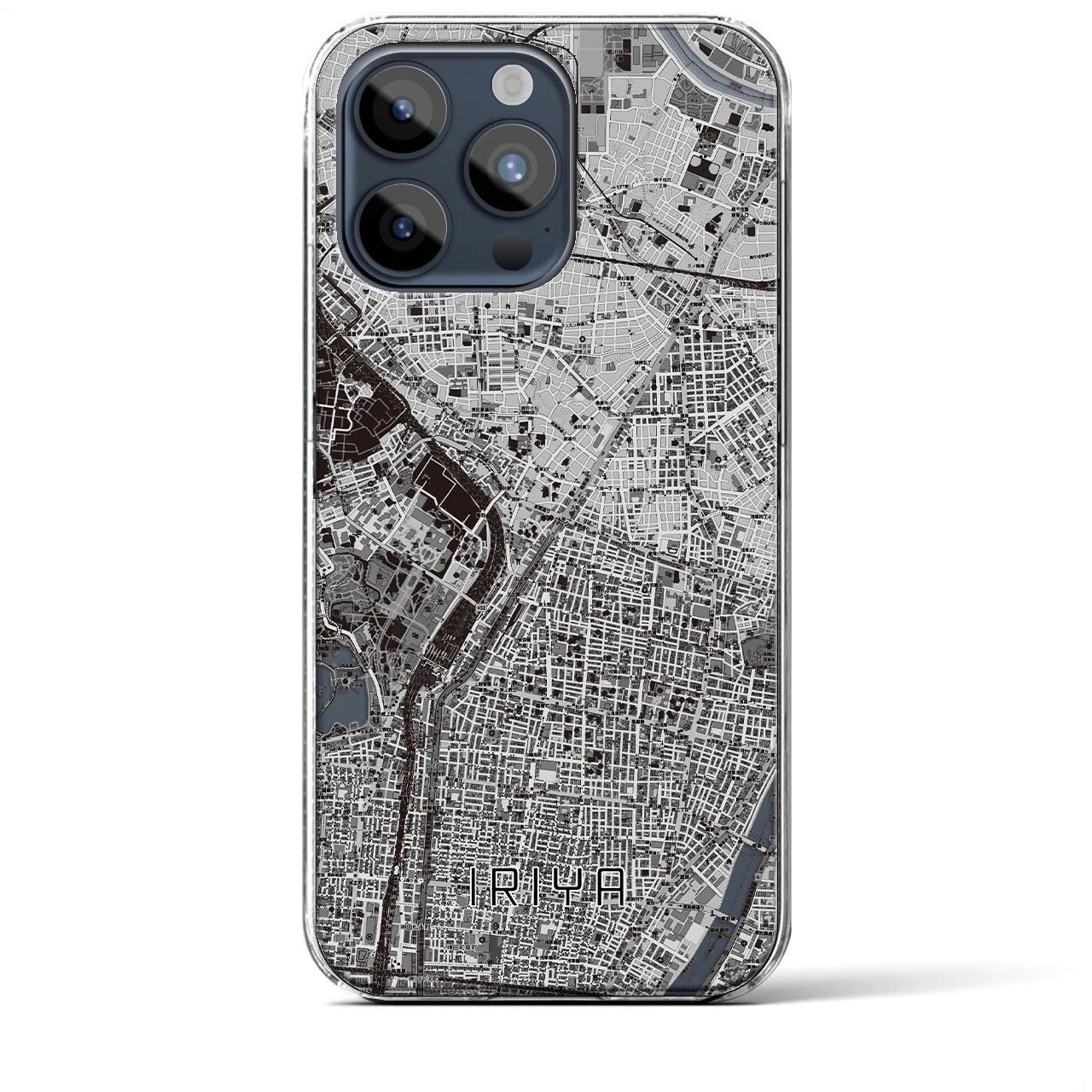 【入谷(東京都)】地図柄iPhoneケース(クリアタイプ)