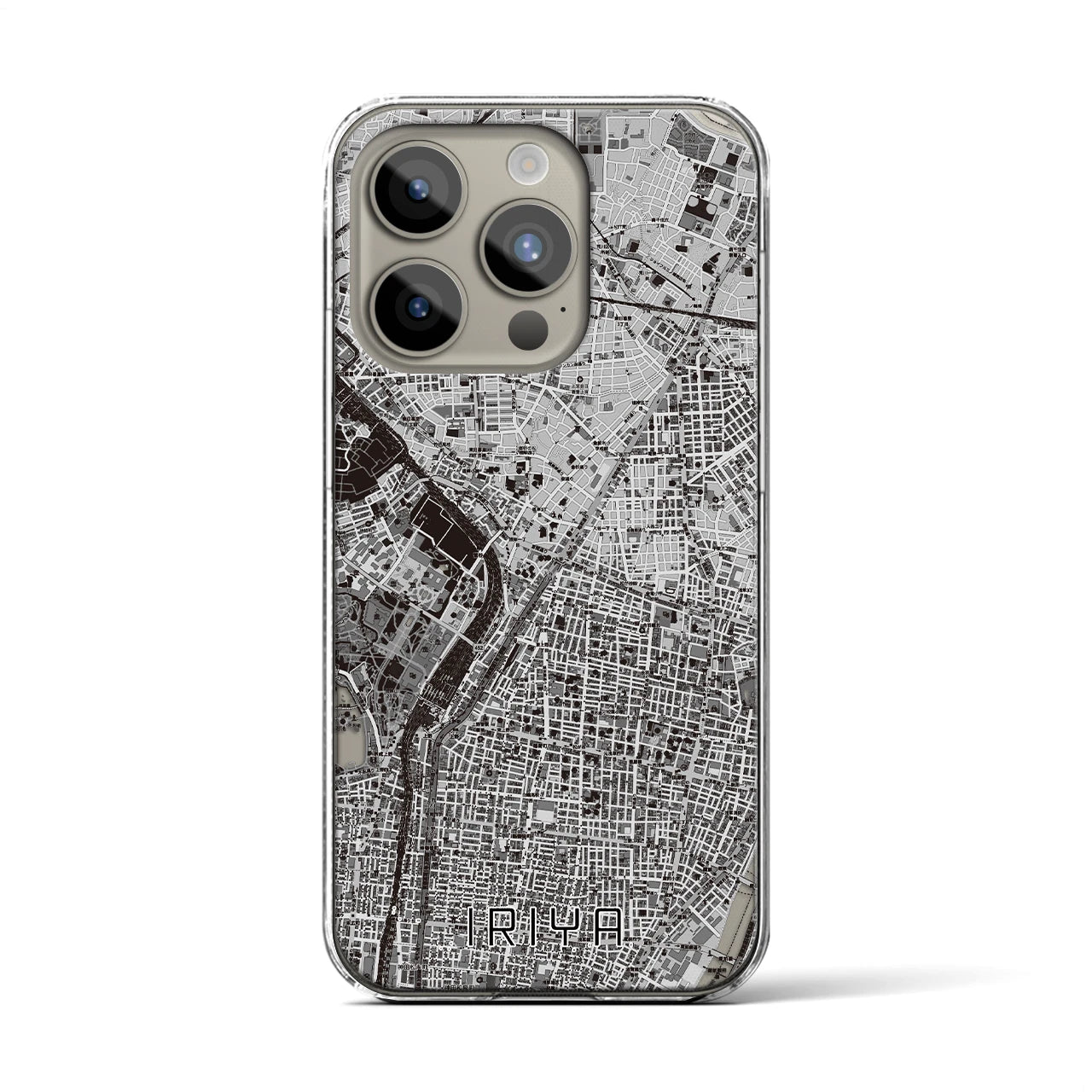 【入谷(東京都)】地図柄iPhoneケース(クリアタイプ)