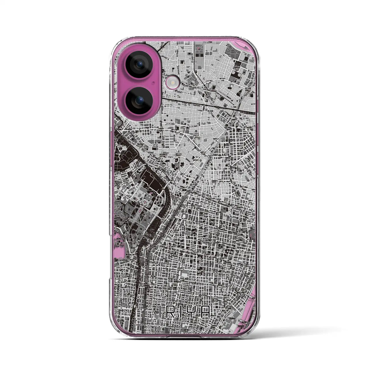 【入谷(東京都)】地図柄iPhoneケース(クリアタイプ)