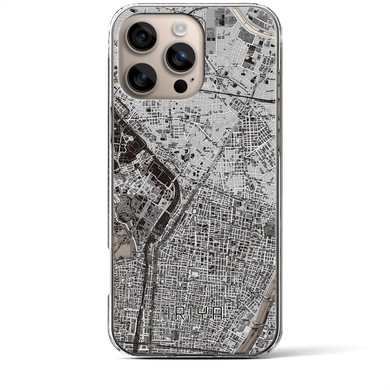 【入谷(東京都)】地図柄iPhoneケース(クリアタイプ)